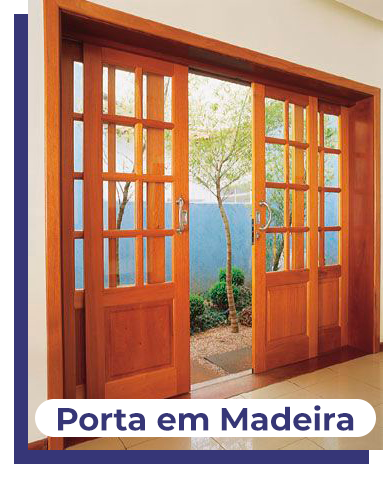 Esquadria de madeira sob medida preço - Casa Nova